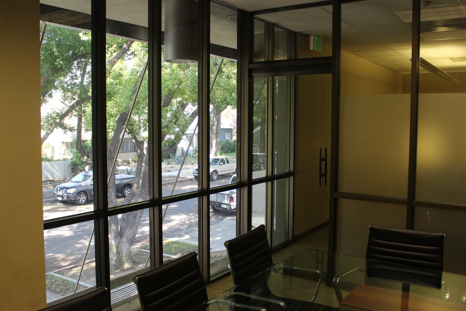 Gateway Executive Suites: leafy outlook from a meeting room at 500 East E Street
